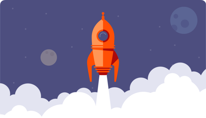 An image of an orange rocket