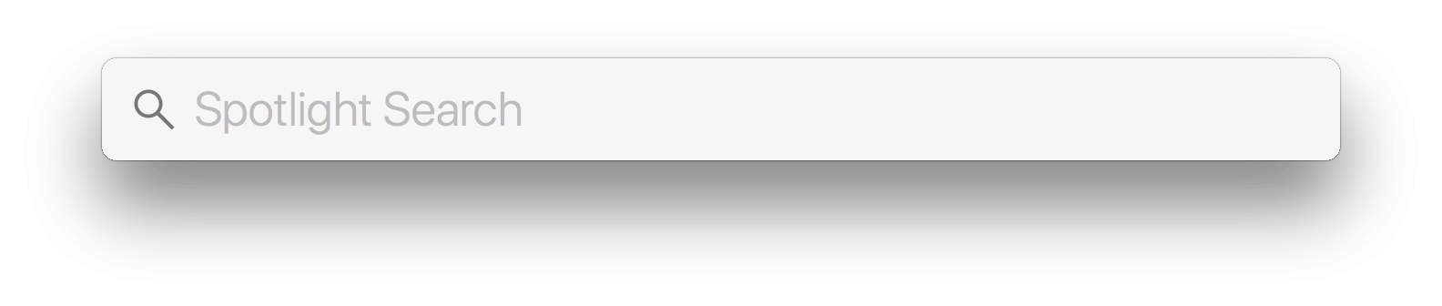 a screenshot of the spotlight search function