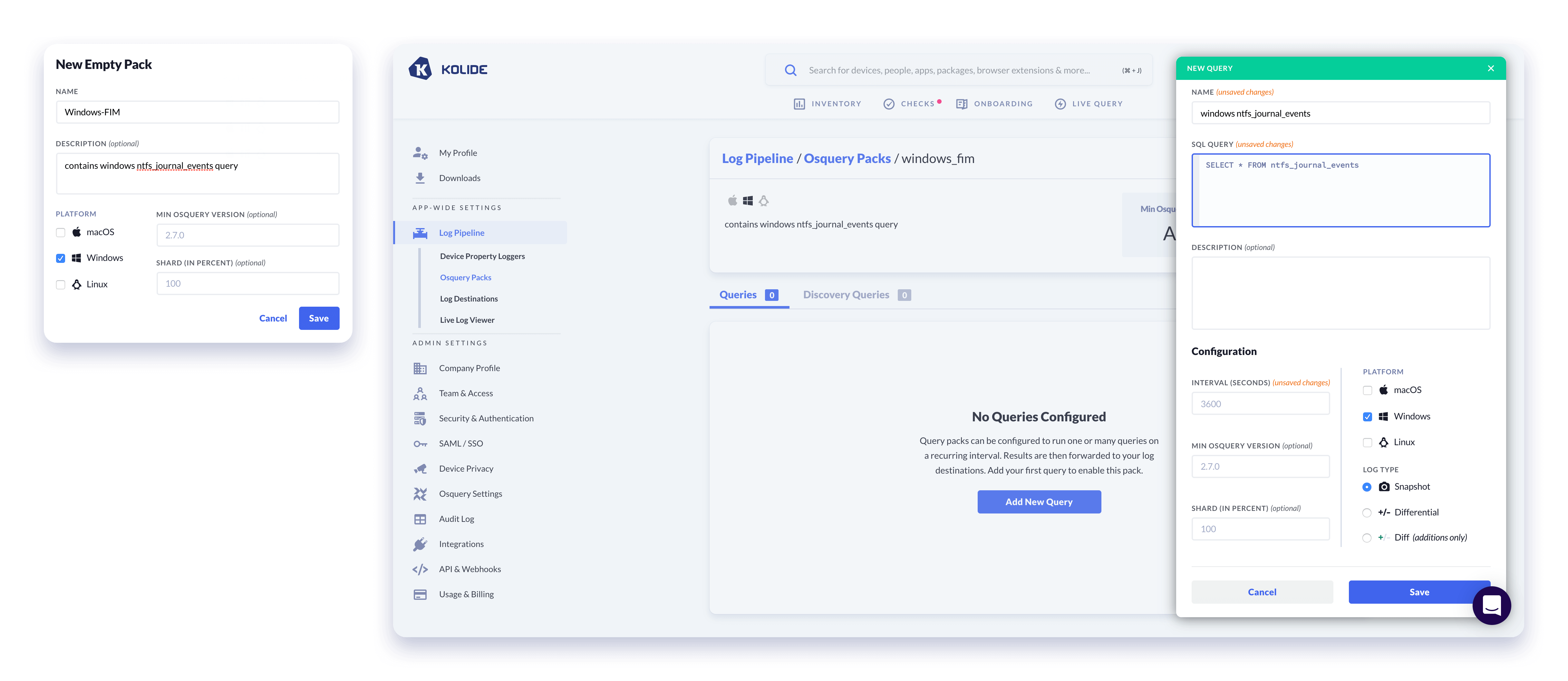 A screenshot displaying the sidebar window that populates when writing a ntfs journal events entry.