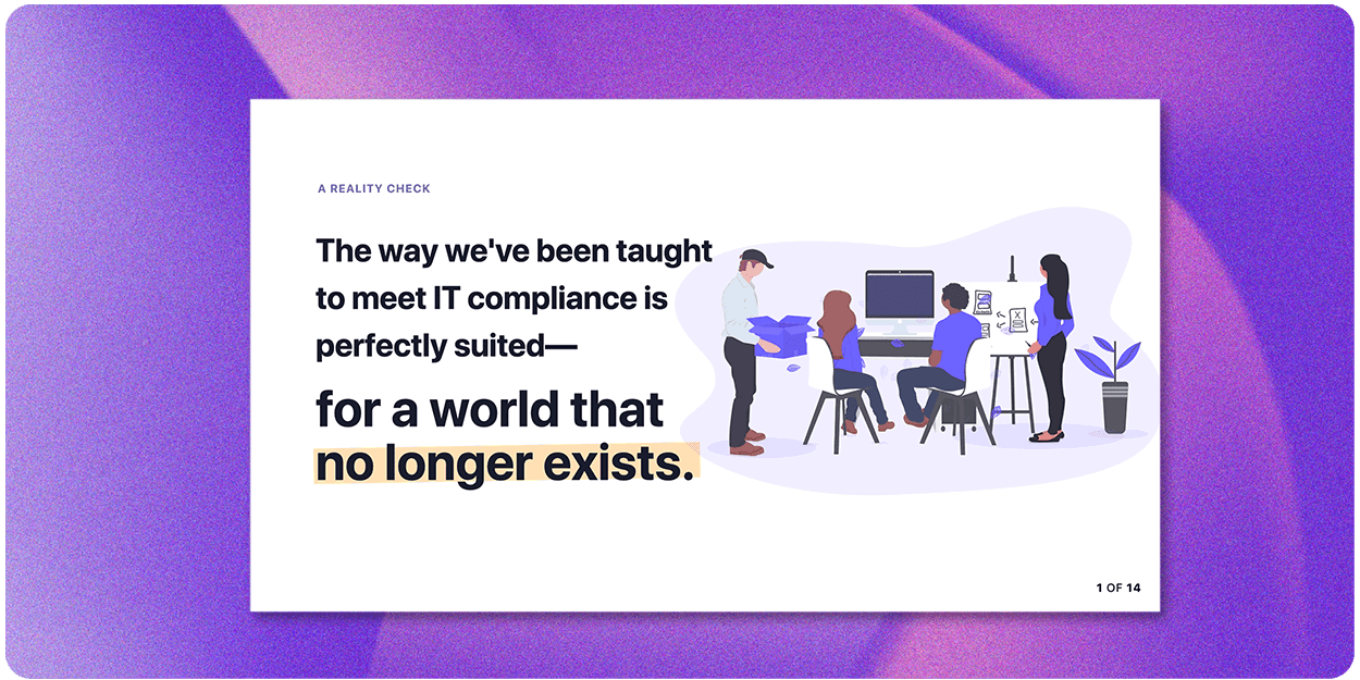 The first slide in Kolide's sales deck